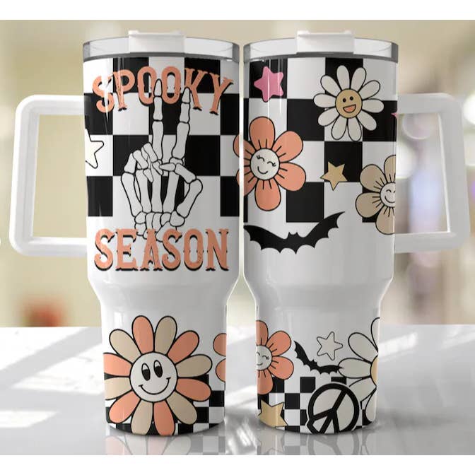 Becher Spooky Season 40 oz für den Großhandel von Southern Backroad Tees LLC