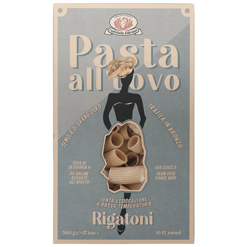 Casa Rustichella by Rustichella d'Abruzzo SpA - Venta al por mayor Pasta - Rigatoni al Huevo Rustichella d'Abruzzo 500g0