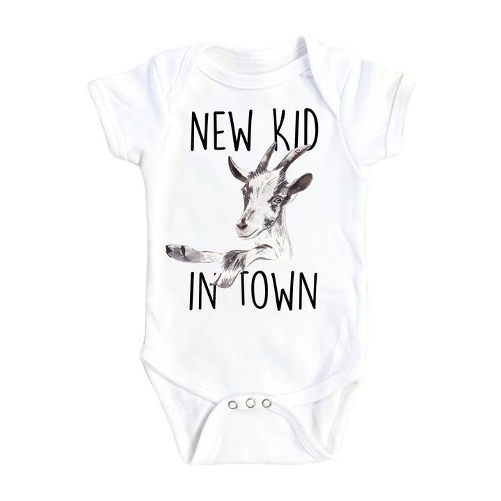 Goat New Kid - Vêtements pour bébés garçons et filles, body amusant et mignon pour nouveau-né pour la vente par North Fork Forager LLC