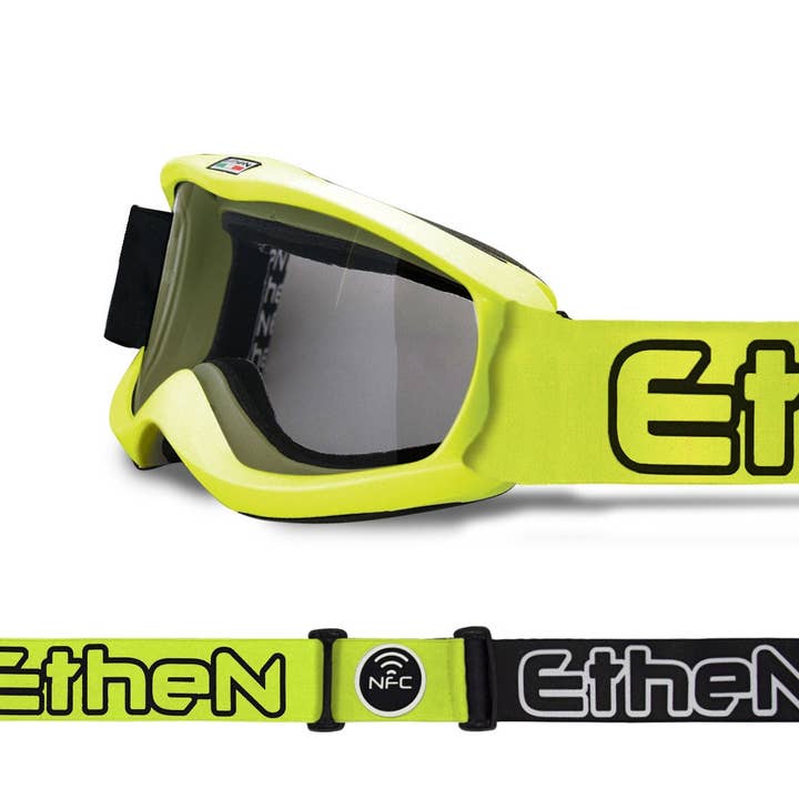 SK0406_SCHNEEBRILLE 04 FLUORGELB/SCHWARZ für den Großhandel von ETHEN S.R.L.