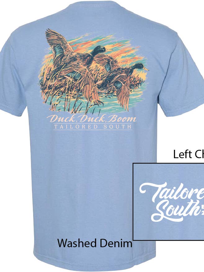 Tailored South Hat Co. - Wholesale Screen printed t-shirt – unisex - TS007 - Ducks Washed Denim