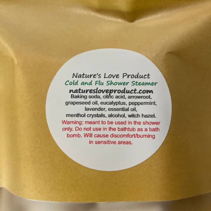 Nature's Love Product - Wholesale Shower Steamer/Bomb - Cold and Flu Shower Steamer - set of 8 1