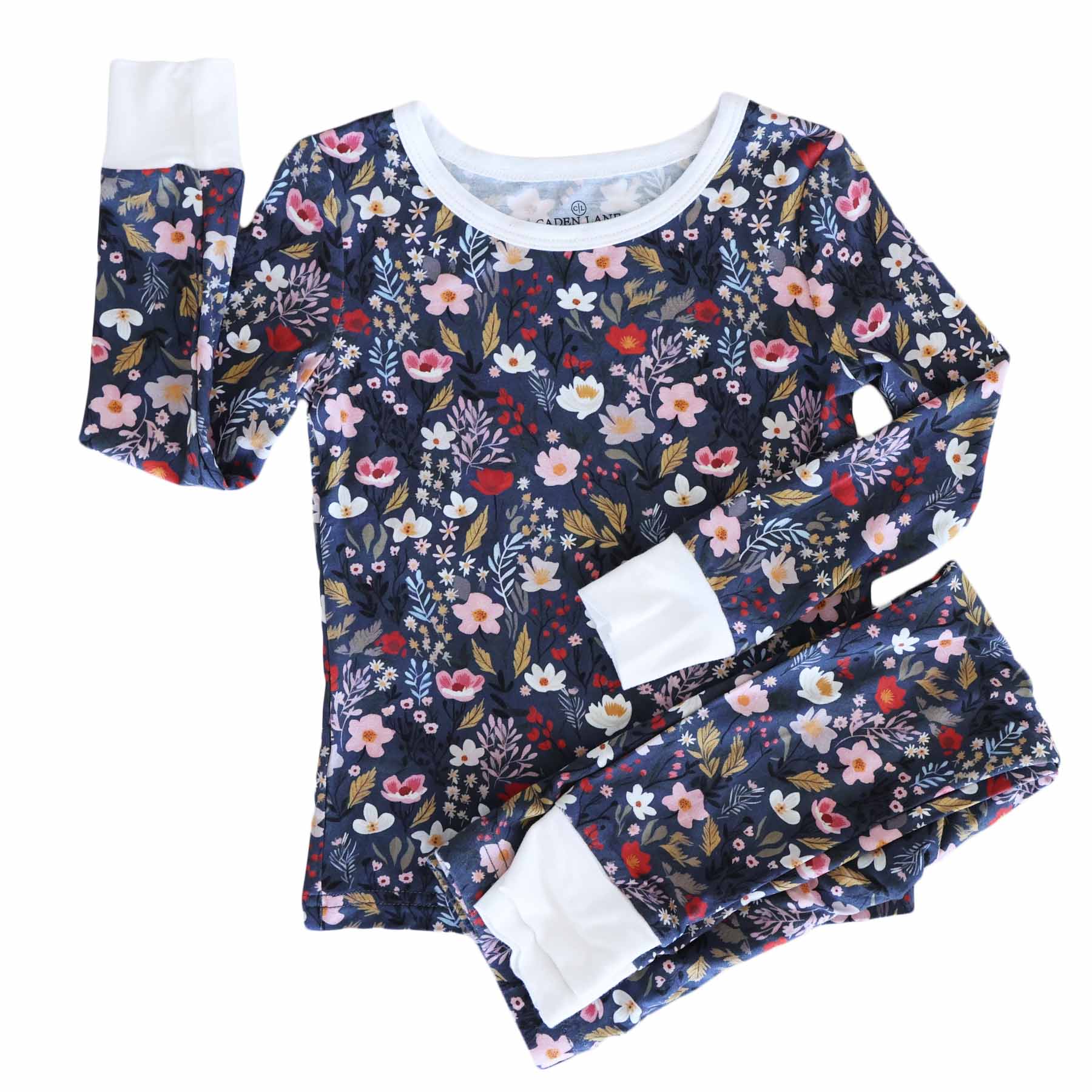 Caden Lane - Wholesale Sleepwear Set - Kids - Midnight Meadow Two Piece Pajama Set1