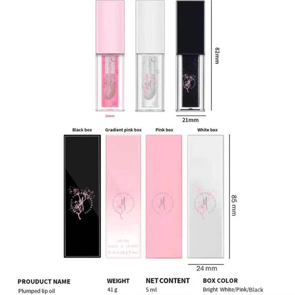 Deegoddesswholesale – Engroshandel Lipgloss – 50 stk. Privat Label Farveskiftende & Fugtgivende Læbeplumpende Olie5