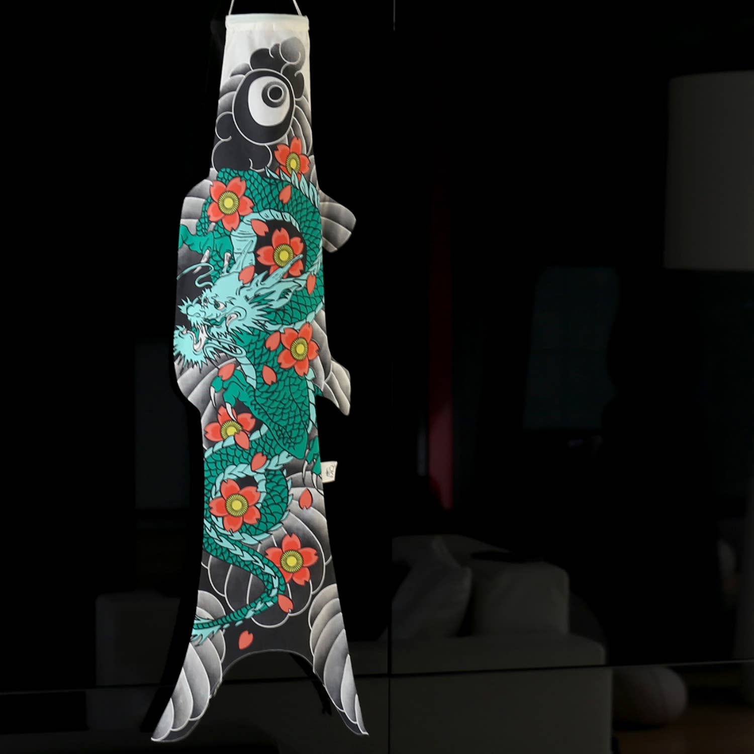 MADAME MO – Engroshandel 3D-vægkunst – Tattoo Dragon Koinobori - unik vægdekoration (M)3