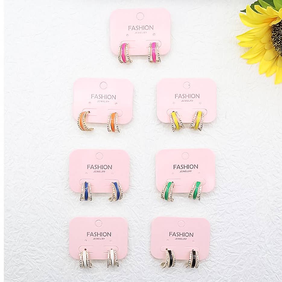 Diacly - Wholesale Stud/Post Earrings - 12pk Ear Hug Rhinestone Stud earrings1