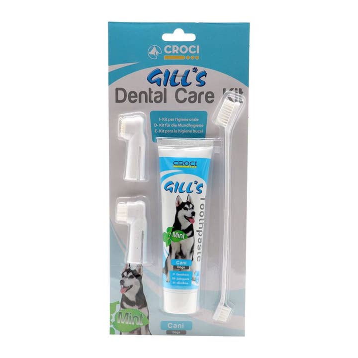 Toothpaste and toothbrush for dogs - Gill's Kit Dental Care for wholesale by Croci
