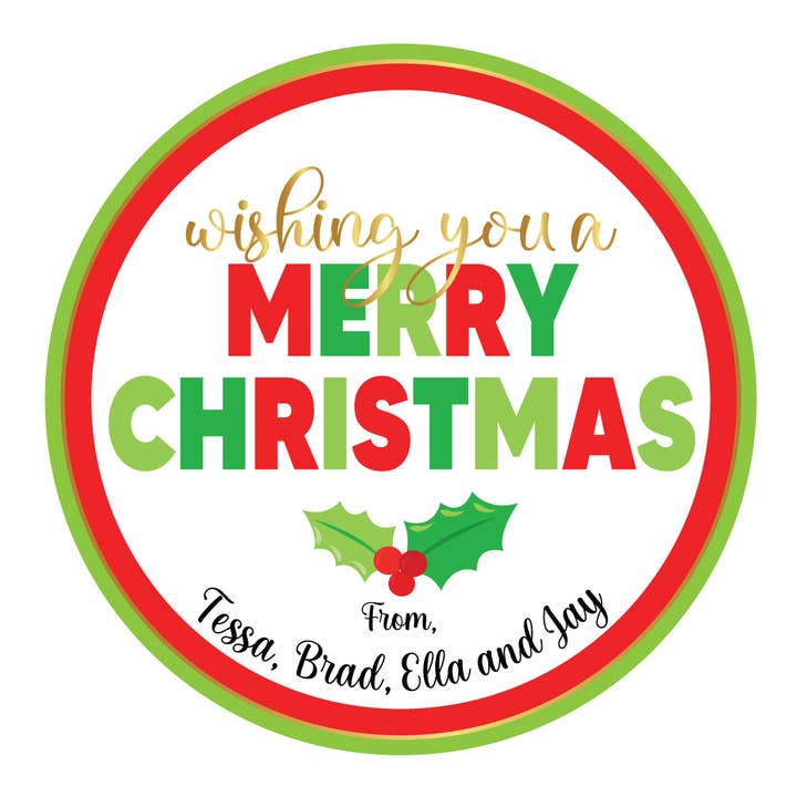 Oh, Sugar! - Wholesale Cookie - PERSONALIZED Christmas Cookie Pint Jars (Label PWMC)