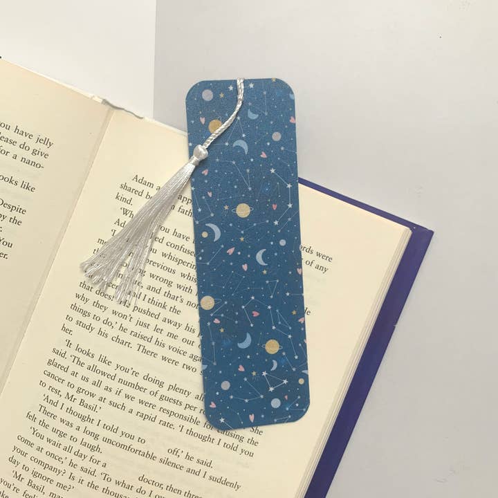 Celestial Constellation - Recycled Bookmark with Tassel for wholesale by Coffee & Jam Studios