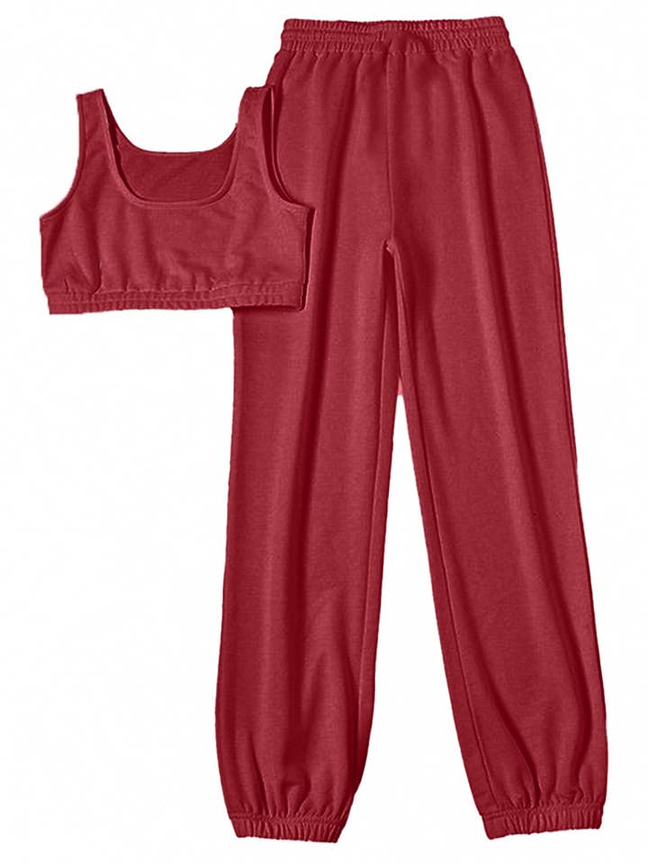 DE VAVE - Wholesale Lounge Set - Women's - Tank Top and Drawstring Jogger Pants Set