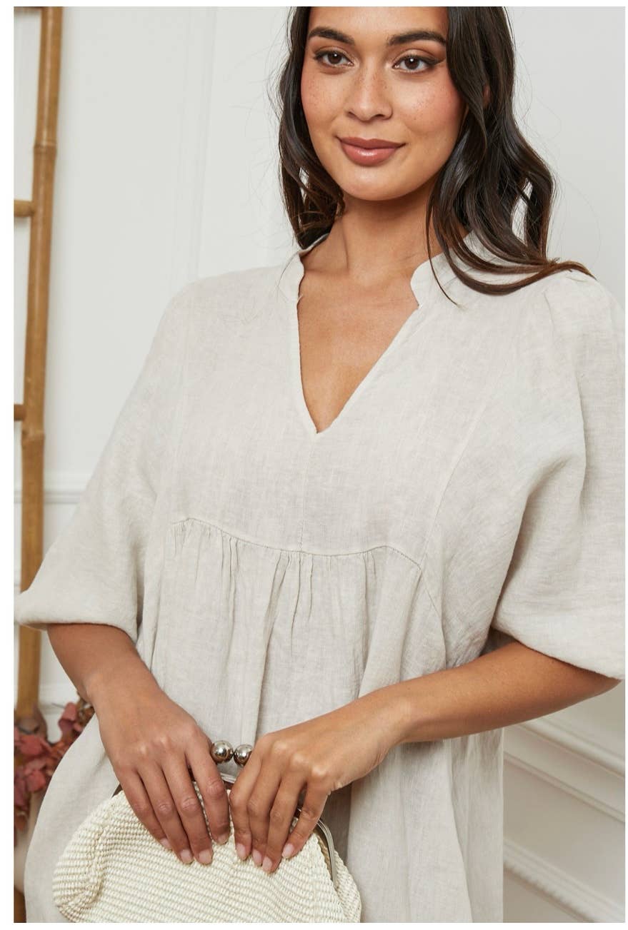 LÉA & LUC – Großhandel Kleid – Damen – 100 % Leinenkleid REF. 11098