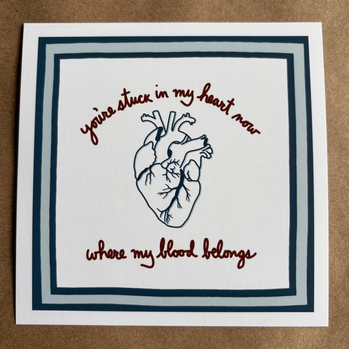 Du steckst in meinem Herzen, wo mein Blut hingehört Kunstdruck für den Großhandel von AnneArchy