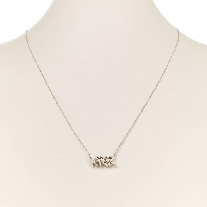 Delicacies Jewelry - Vendita all'ingrosso Collana con ciondolo/pendaglio - Collana Rotini Pasta, in argento Sterling, di Delicacies Jewelry - Ogni acquisto aiuta a combattere la fame! (Regalo per buongustai, bigiotteria alimentare, regalo per lei)1