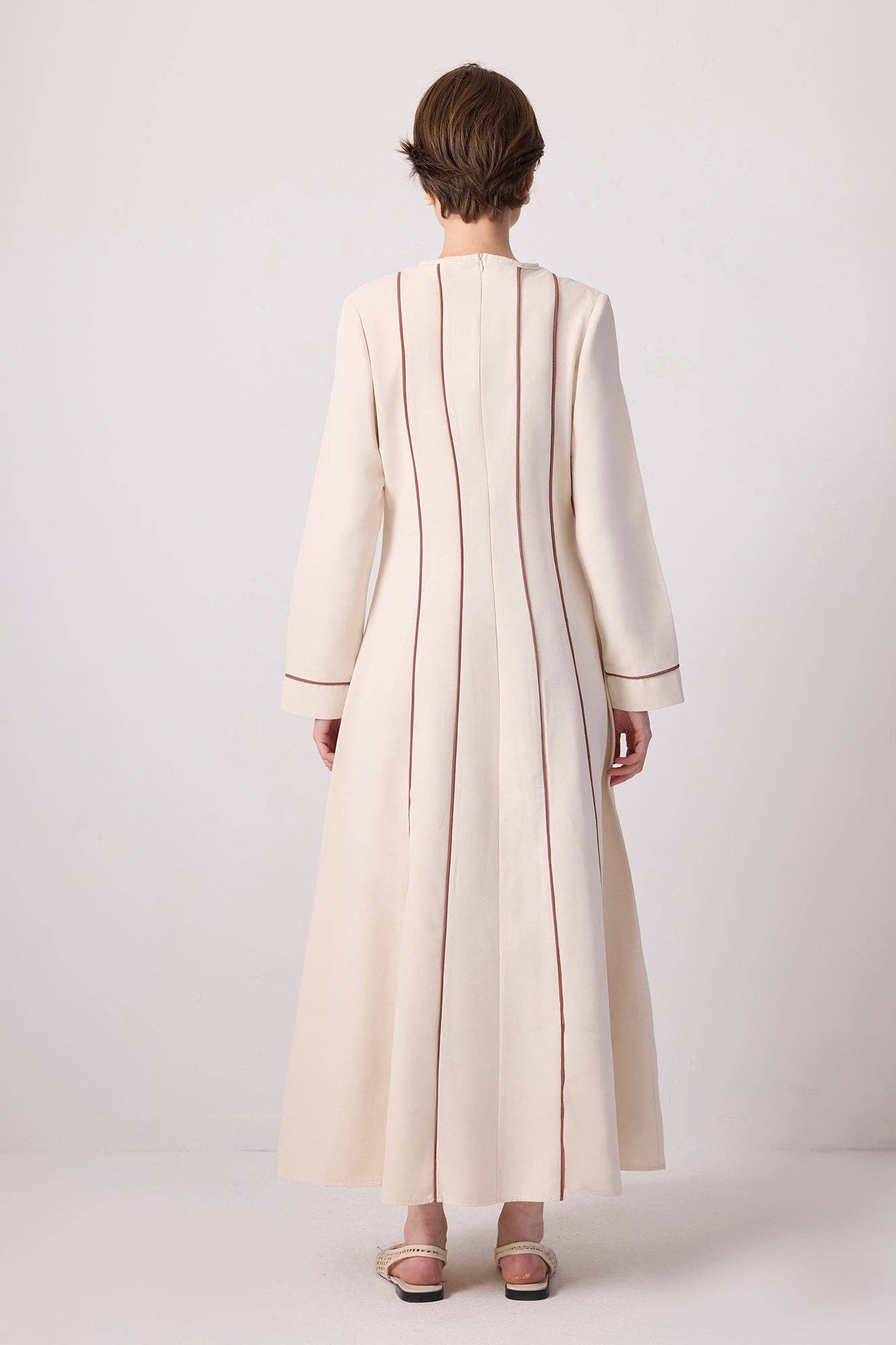 Minimalist Pintuck Detail Long Sleeve Maxi Dress
 for wholesale on Faire3