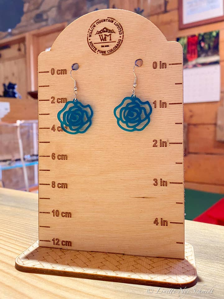 Rose Silhouette Earring for wholesale by Willow Mountain Limited