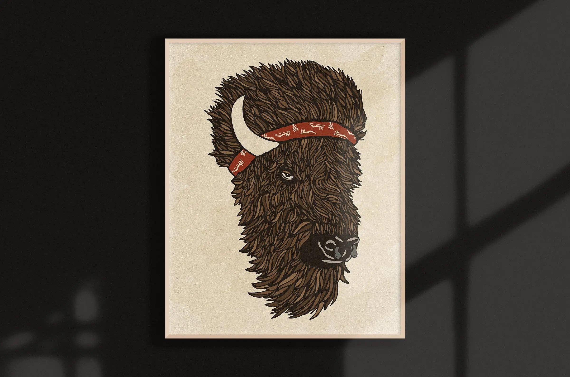 Woosah Outfitters – wholesale Art print – Bison Print1