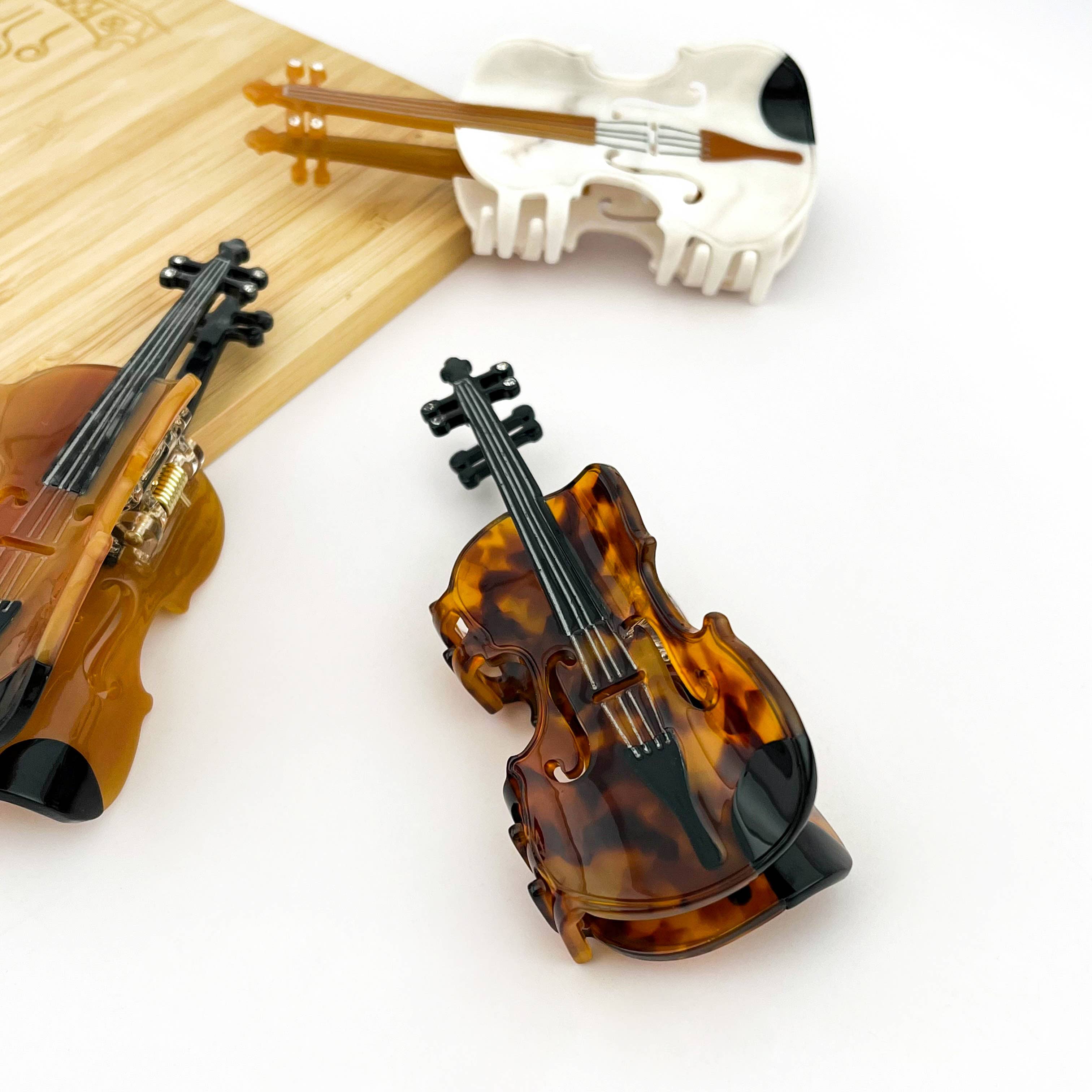 TheDivaSoap - Wholesale Hair clip – Women’s - Violin Claw Clip, Elegant Musical Instrument Hair Clip6
