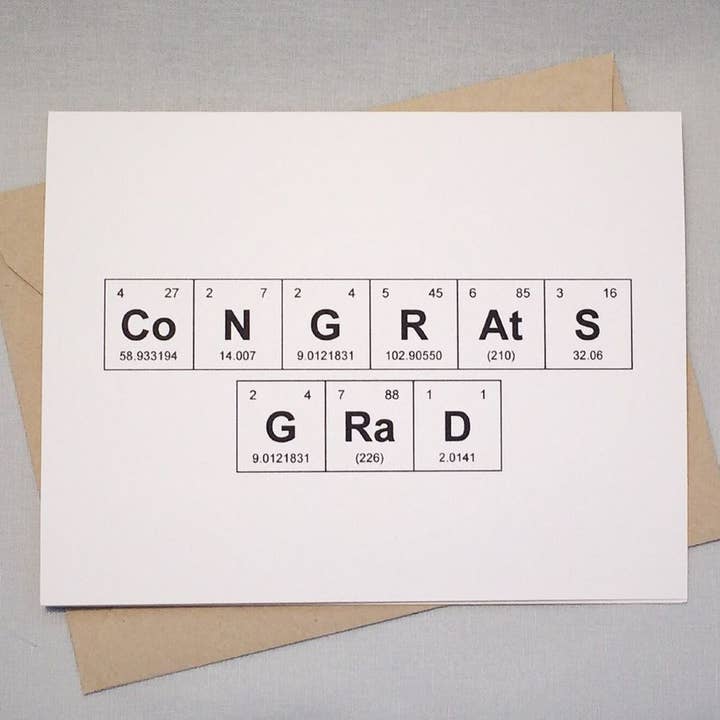 Congrats Grad Sentimental Elements Card for wholesale by theBird+theBeard