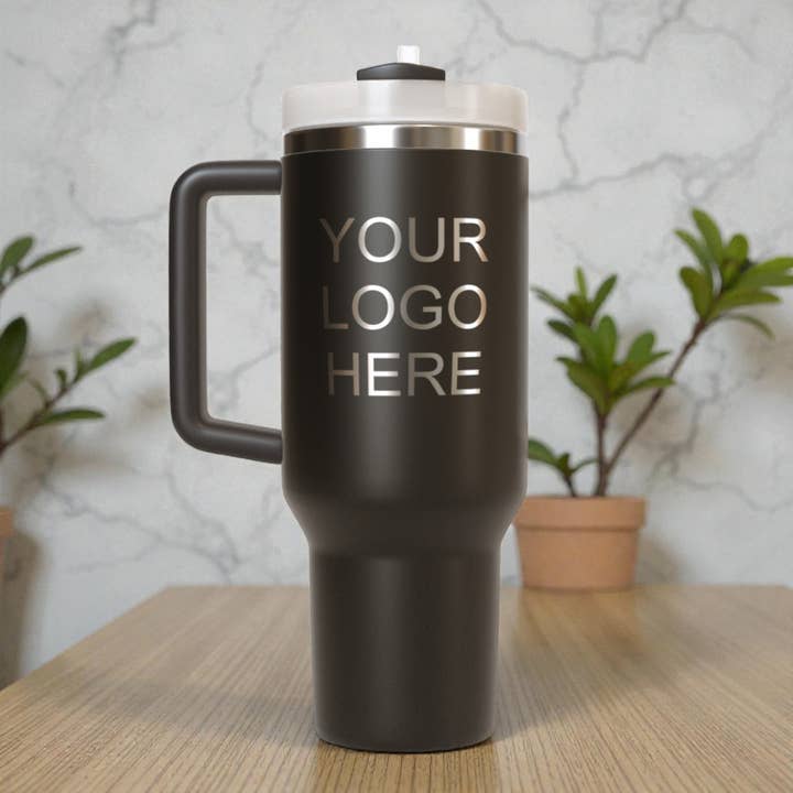 40oz Custom Logo Tumbler – Laser Engraved for wholesale by The Kustom Edge