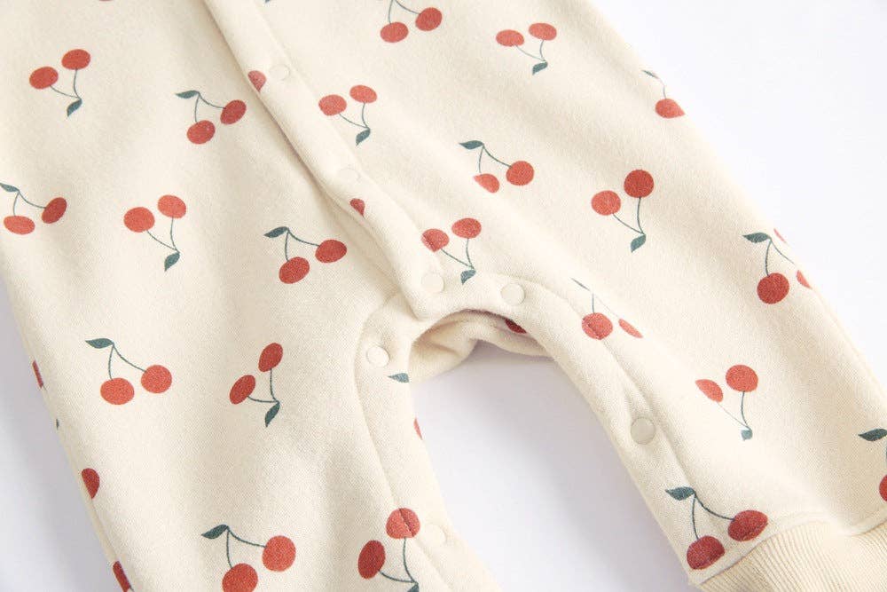 MyKids-USA® - Vendita all'ingrosso Tutina - Neonati - Pagliaccetto monopetto da bambina con stampa di ciliegie9