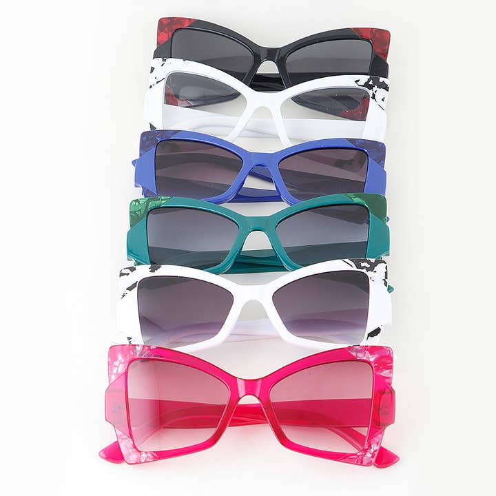 Bright Marble Butterfly Sunglasses for wholesale by 3AM BY H&D ACCESSORIES
