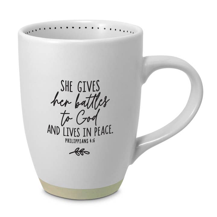 Magnolia - Wholesale Coffee Mug - LCP Coffee Mug She Gives Battles To God 17Oz1