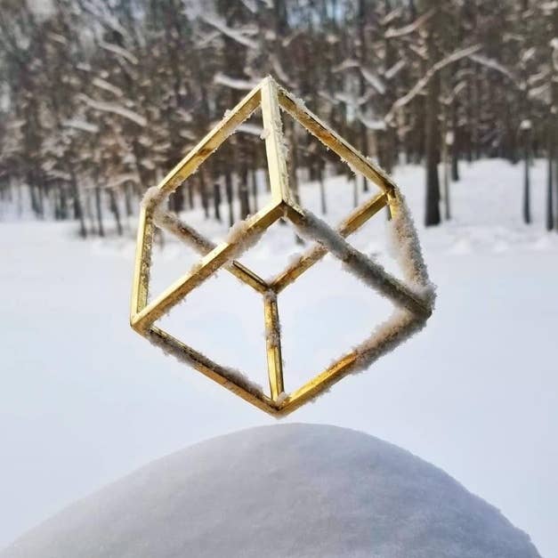 Bisjoux - Wholesale Cuff Bracelet - Brass bold cube square bangle bracelet 2 sizes12