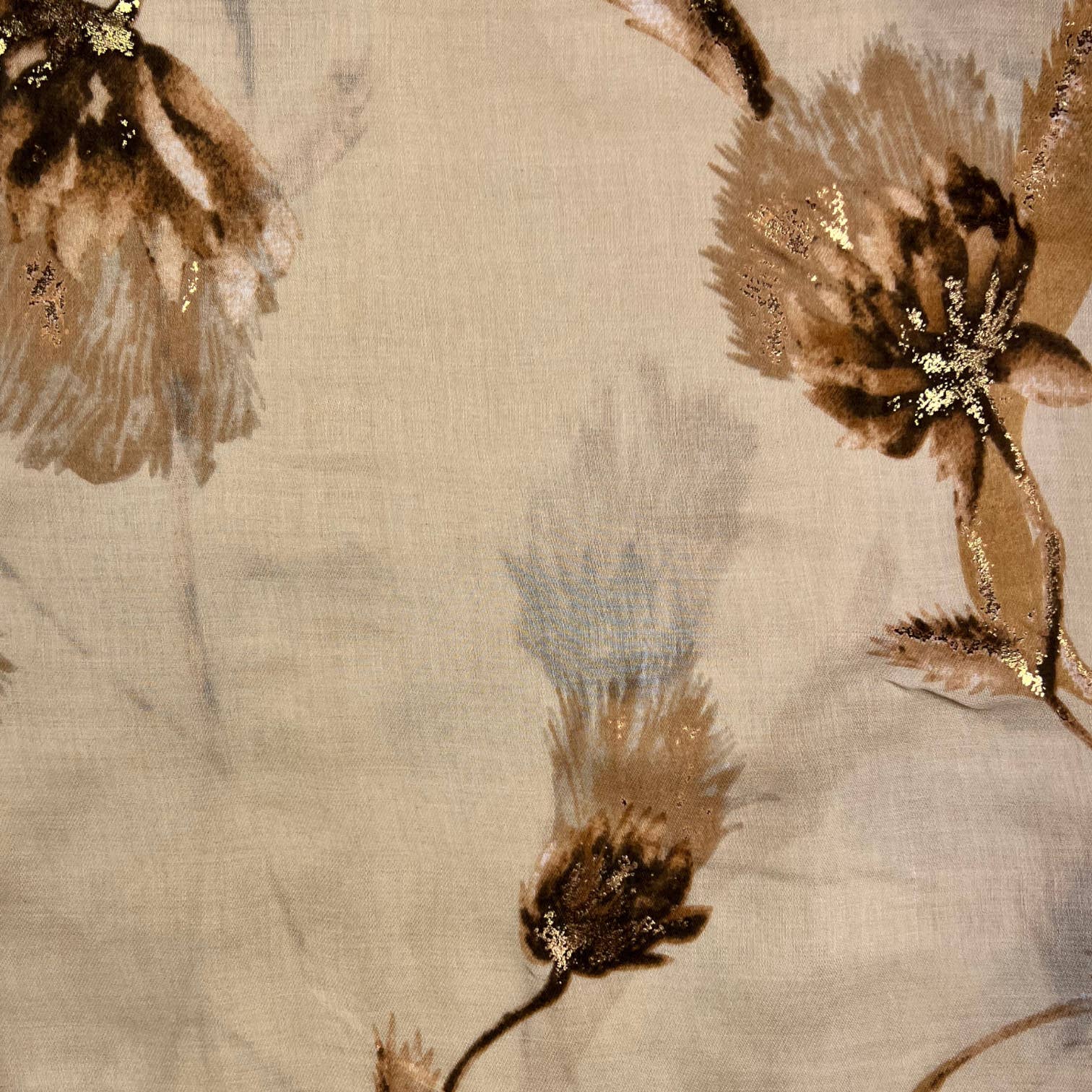 London Scarves - Wholesale Scarf - Women's - Dusty miller flower print on medium weight scarf28