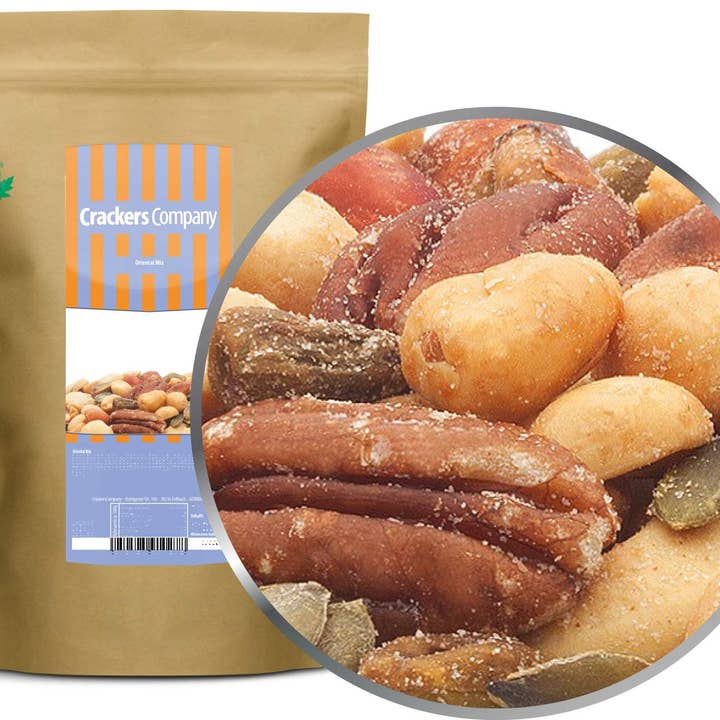 CrackersCompany – Großhandel Studentenfutter – Oriental Mix. VPE mit 8 Stk. u. 500g Inhalt je Stk.