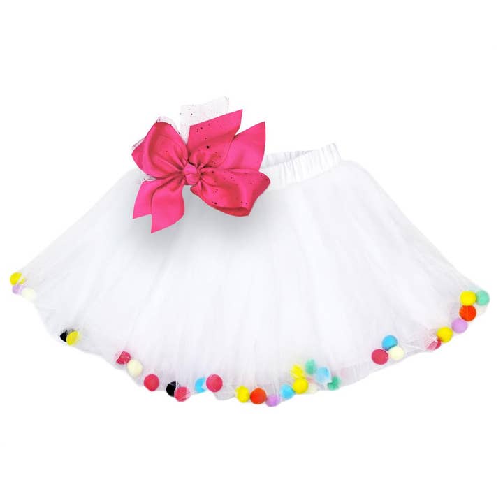 Pom Pom Tutus Girls Photo Prop Birthday Party Tutu Skirt for wholesale by Knotty Kid