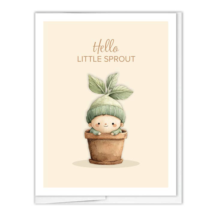 A2 - Baby Little Sprout for wholesale by JennyDidIt Note Cards