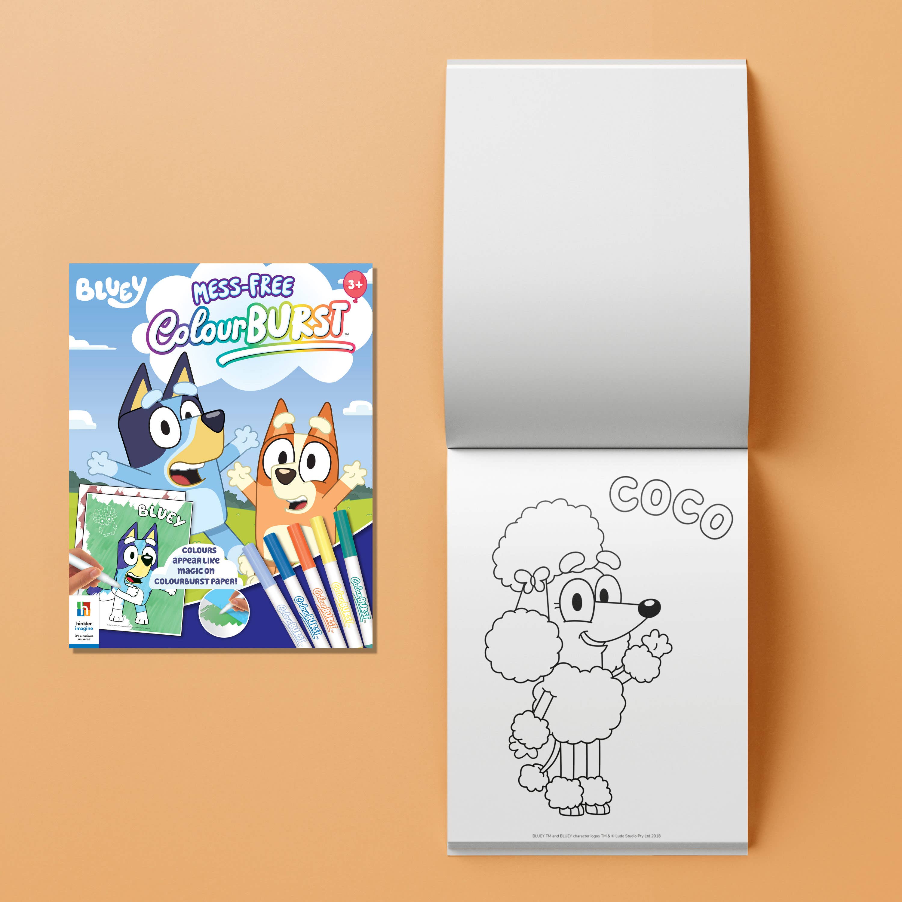 Hinkler Australia - Wholesale Coloring Book - Kids & Baby - Inkredibles Colour Burst Bluey3