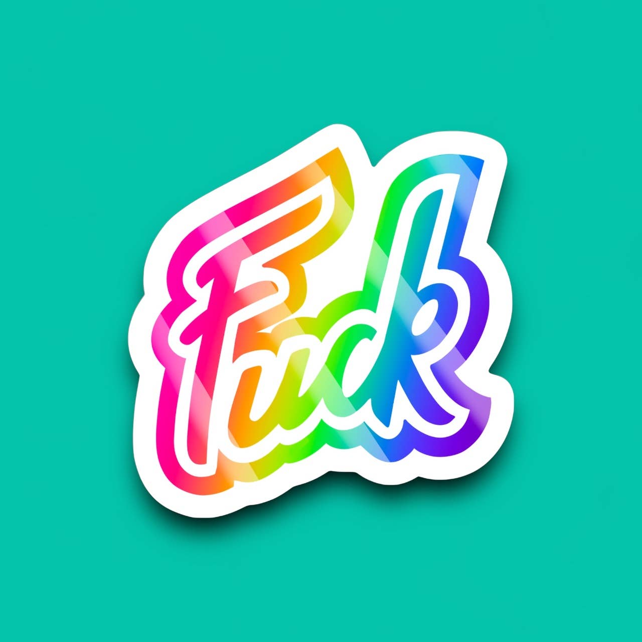 Ace the Pitmatian Co - Wholesale Sticker - F*ck Neon-sticker