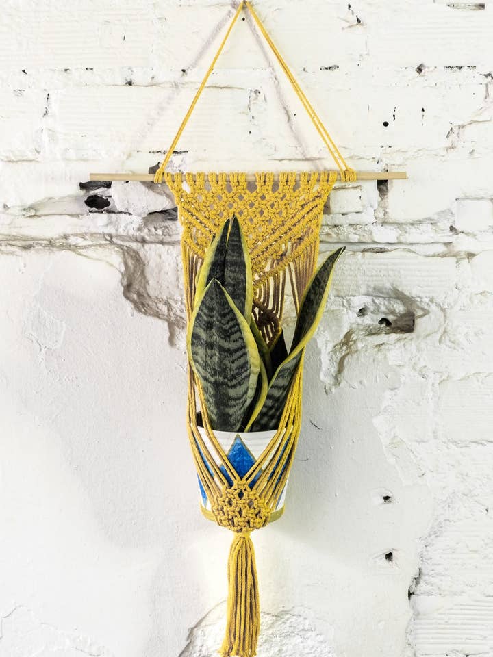 Macrame Plante Bøjle, Wall Decor, Haveindretning for engroshandel hos Gypsy Moon Arts