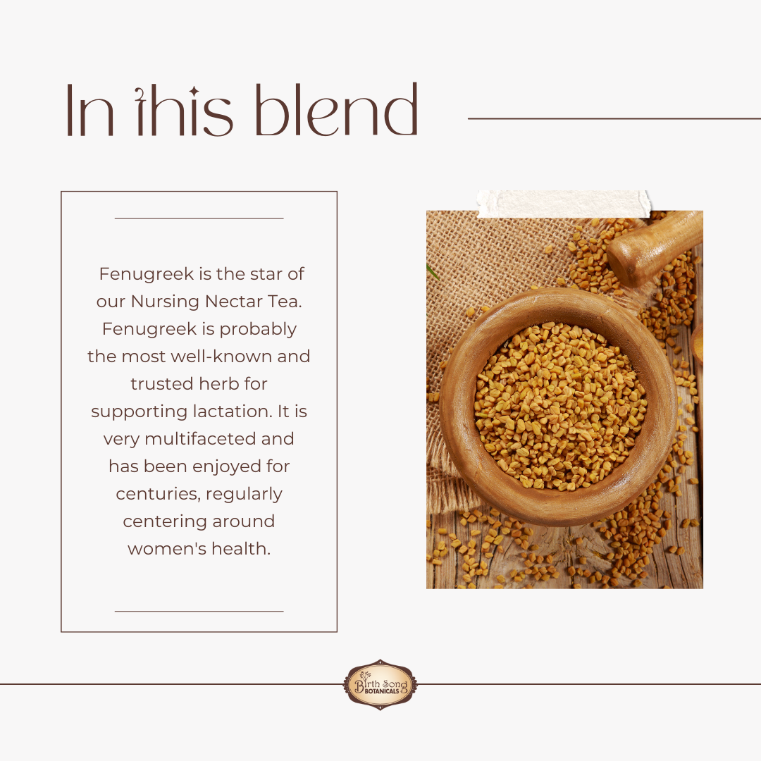 Birth Song Botanicals Co. – Chá de amamentação - Maternidade por atacado – Nectar de Enfermagem Chá Orgânico de Amamentação com Ervas - Folha Solta 4 oz.2