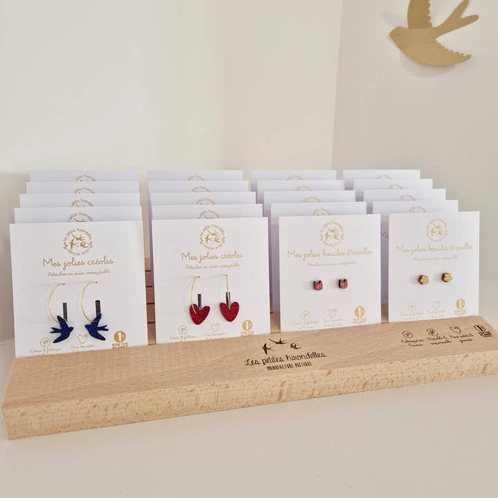 Conjunto de implantação - Brincos e argolas por atacado de Les Petites Hirondelles