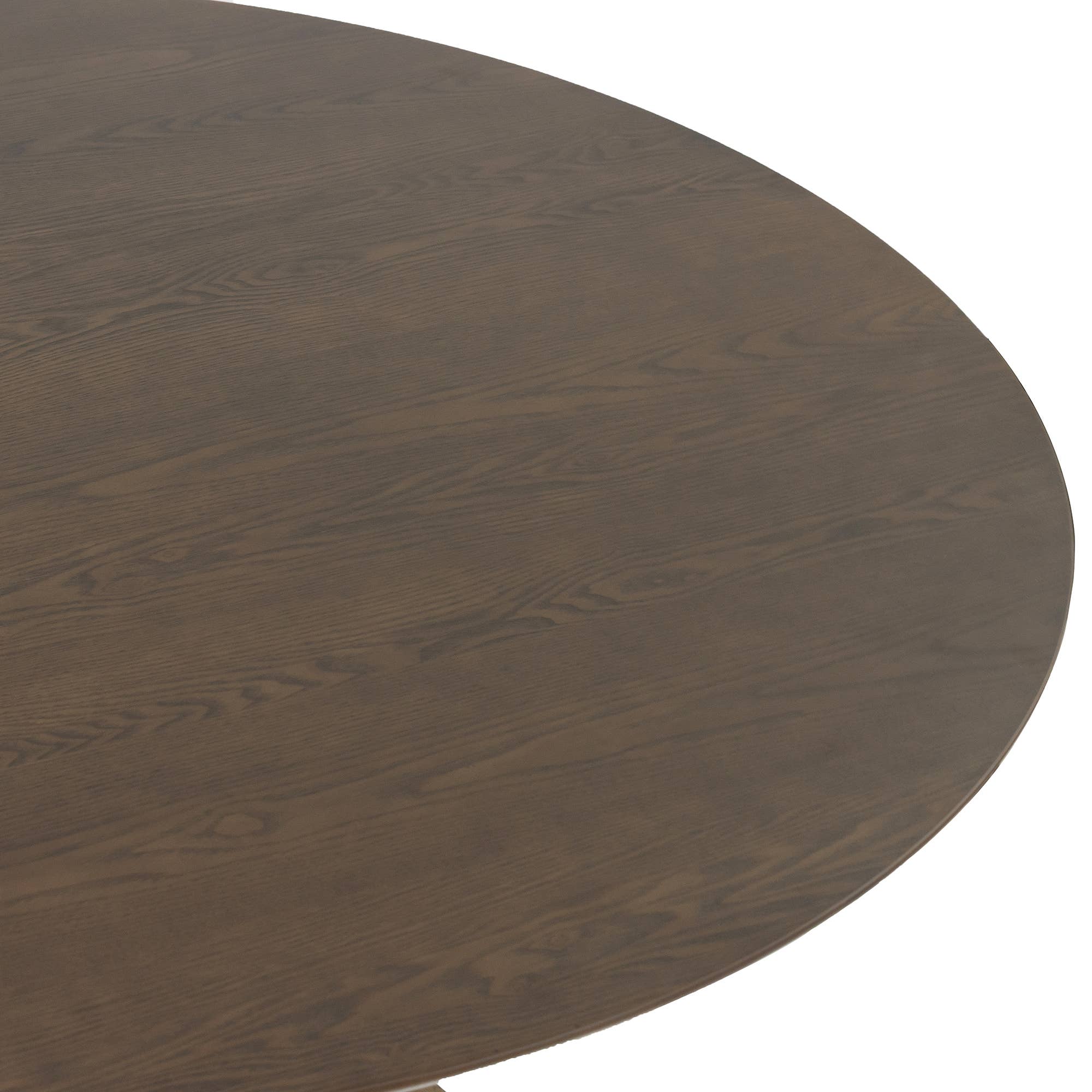 Glamour Home - Wholesale Side Table - Blair Walnut Round Wood Dining Table Starburst Style Base6