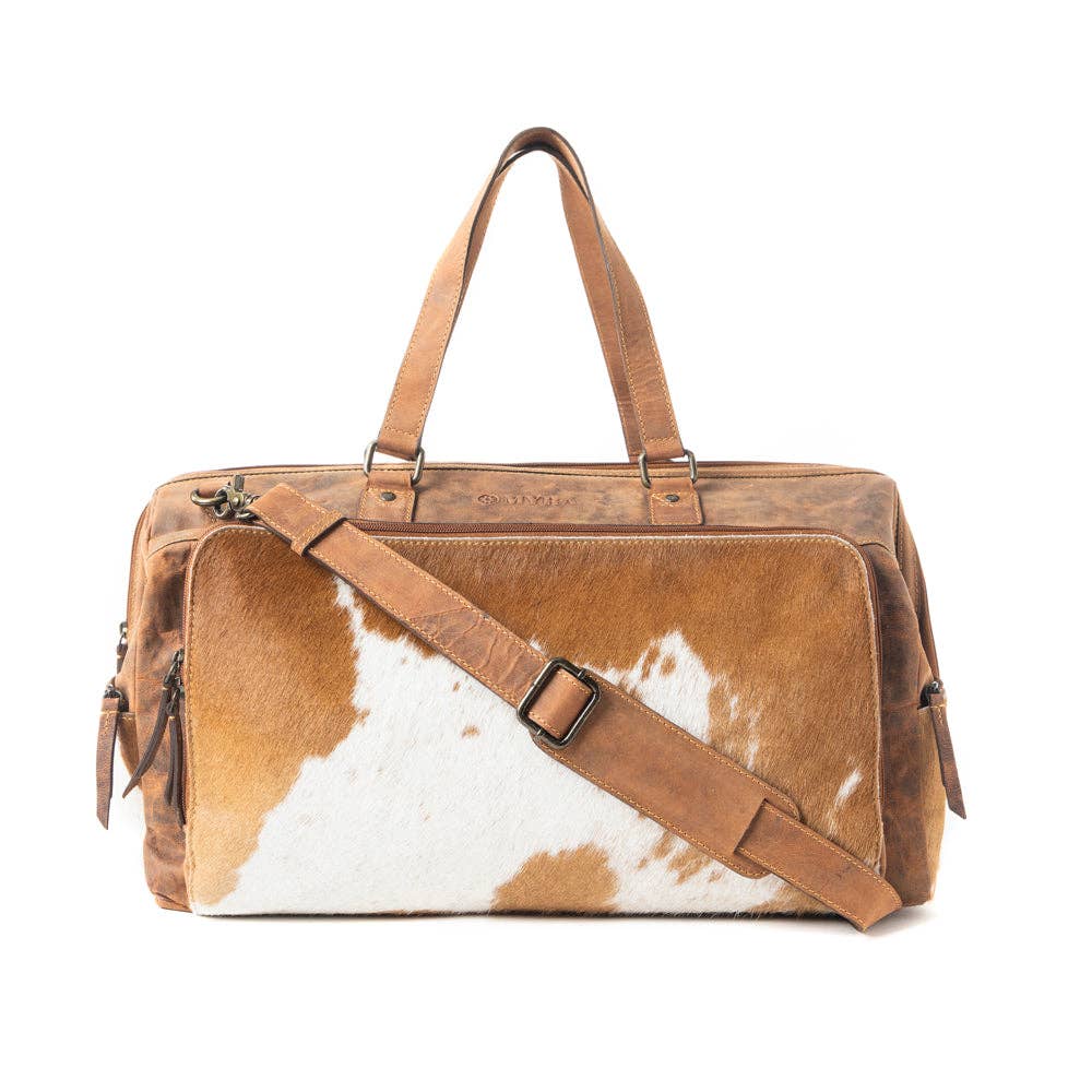 MYRA - EU - Wholesale Weekender Bag - Women's - Antelope Mesa Trail Duffel In Brown and White