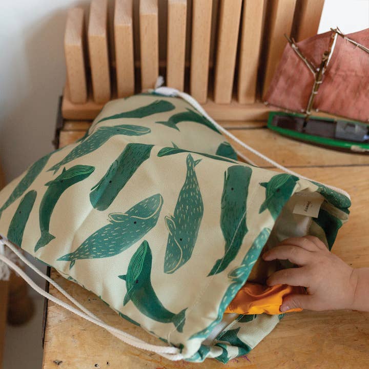 Whale Drawstring Bag for wholesale by Plewsy