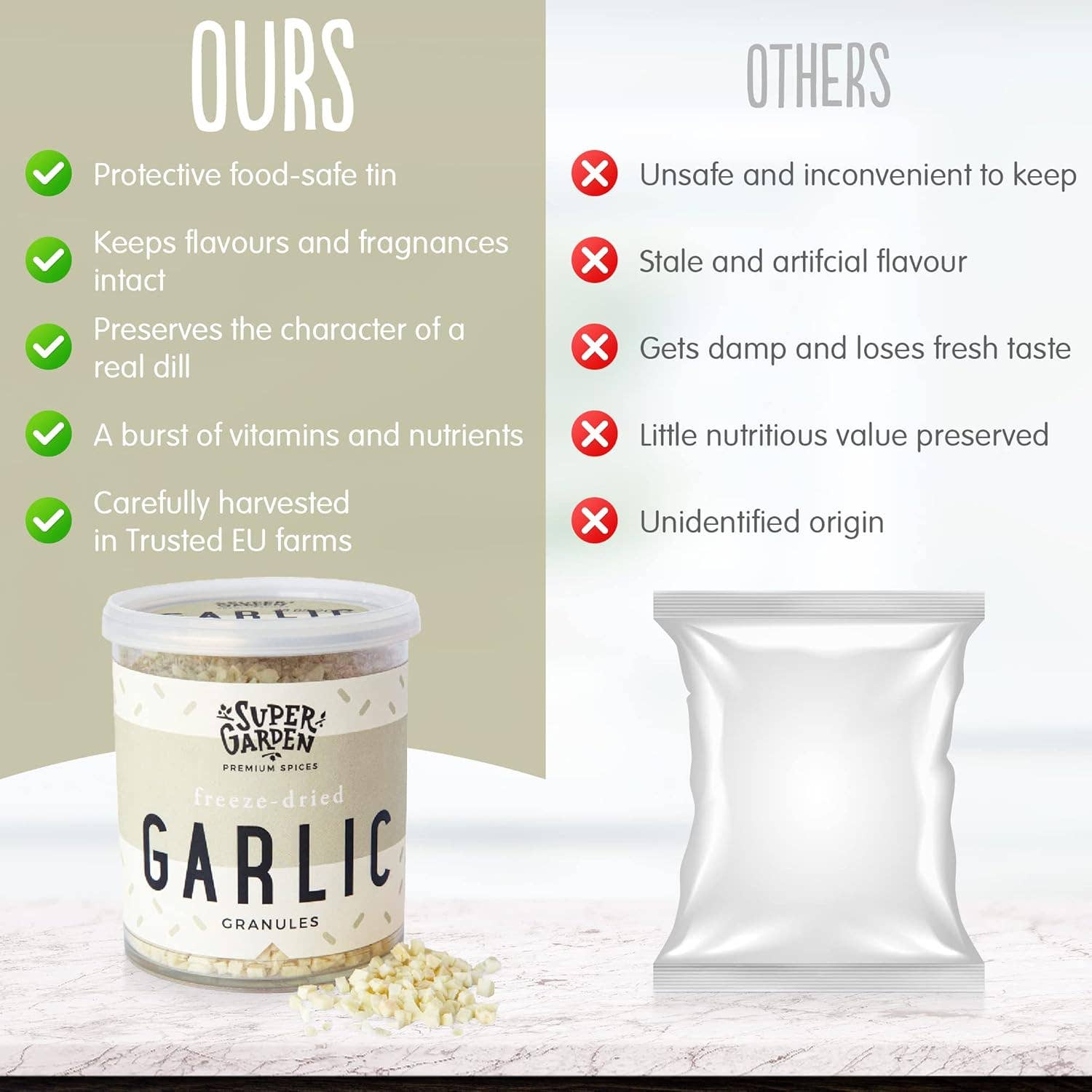 Super Garden - Wholesale Dried Spice - SUPER GARDEN freeze-dried  garlic5