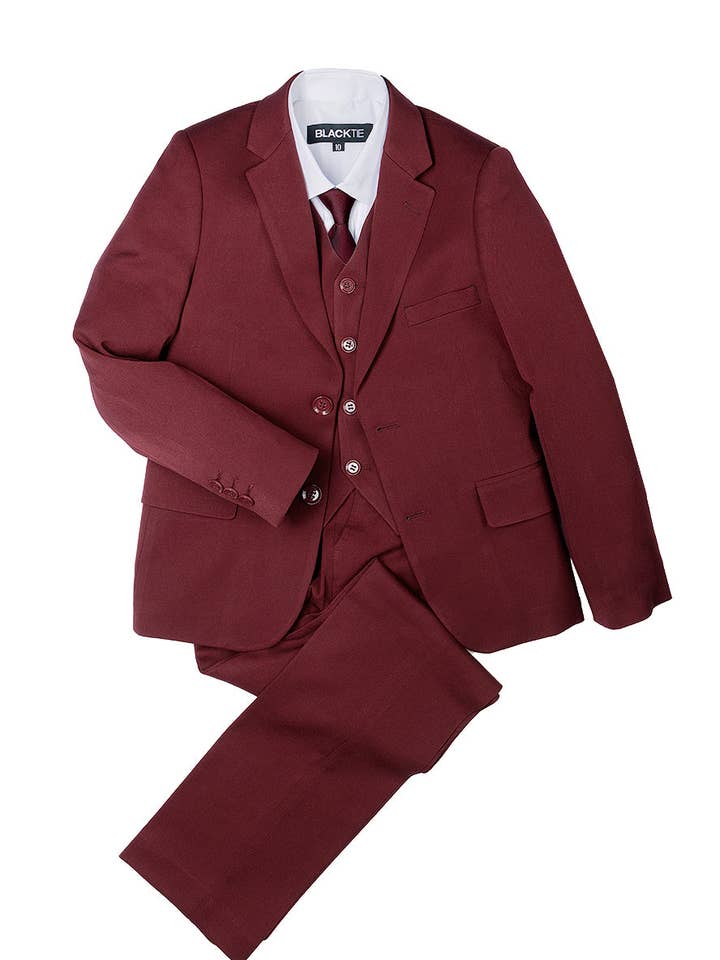 "Liam" Kids Wine Suit (5-Piece Set) for wholesale by Cardi International