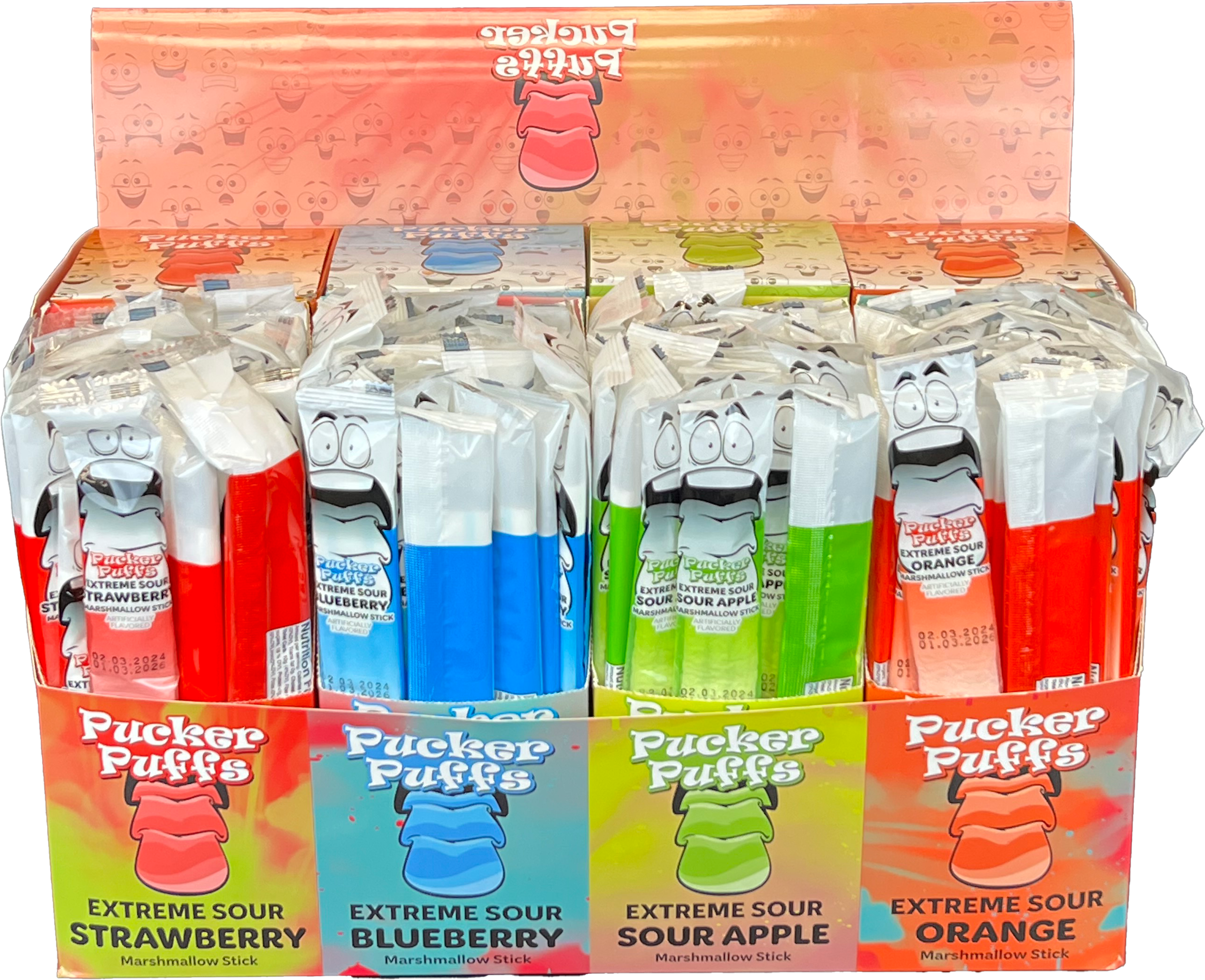 ET Products - Wholesale Hard Candy - Pucker Puffs Candy 240-Unit Display0