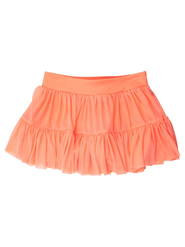 Orange Girls Coral Active Tulle Skort for wholesale on Faire