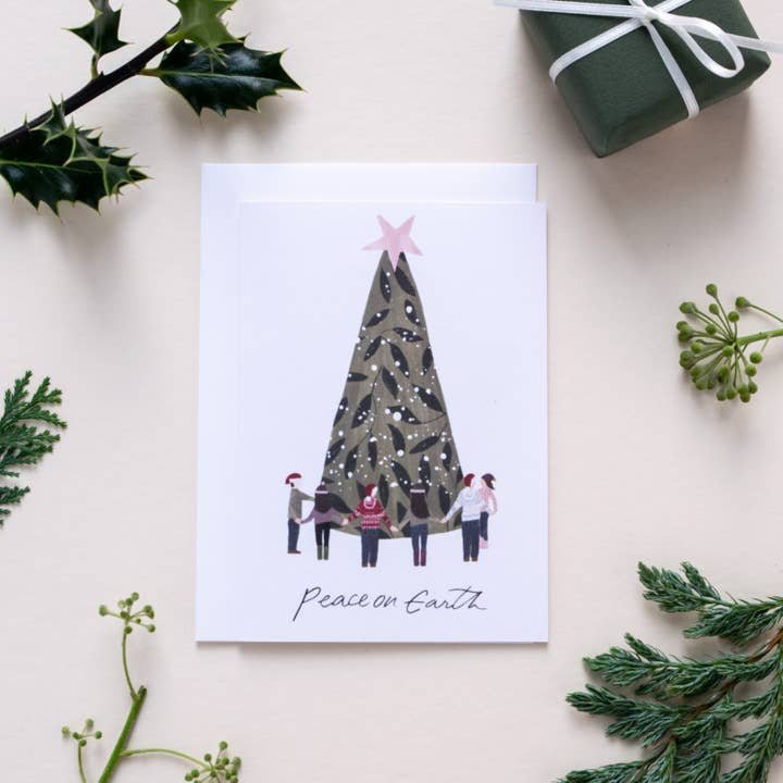 Peace On Earth Greeting Card for wholesale by The Hidden Pearl Studio