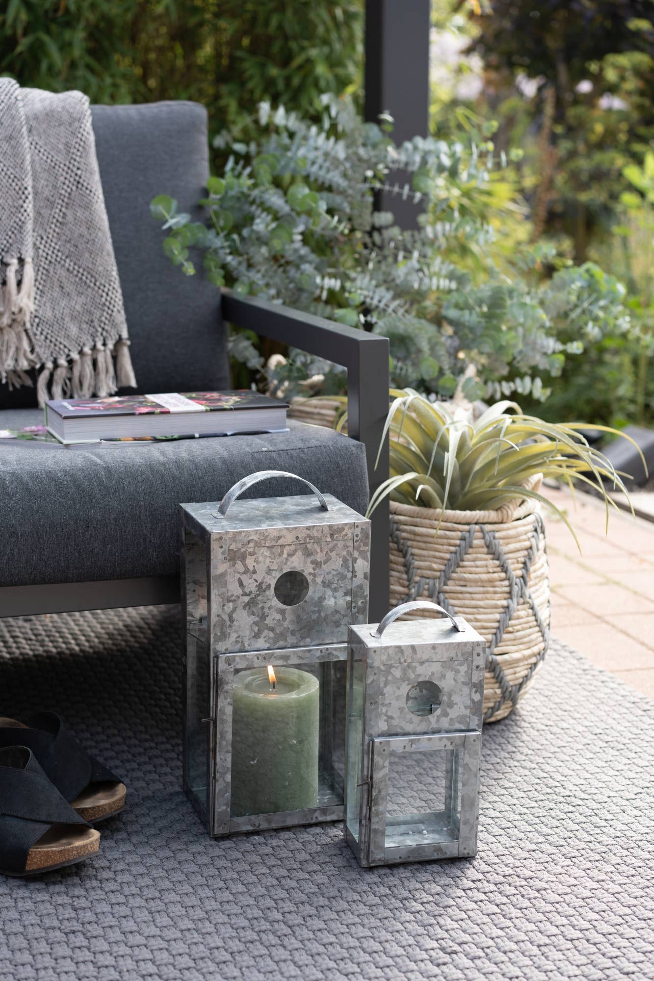 Vosteen – Lampião por atacado – Lanterna de metal Dione, L18cm, W13cm, H39cm, zinco1