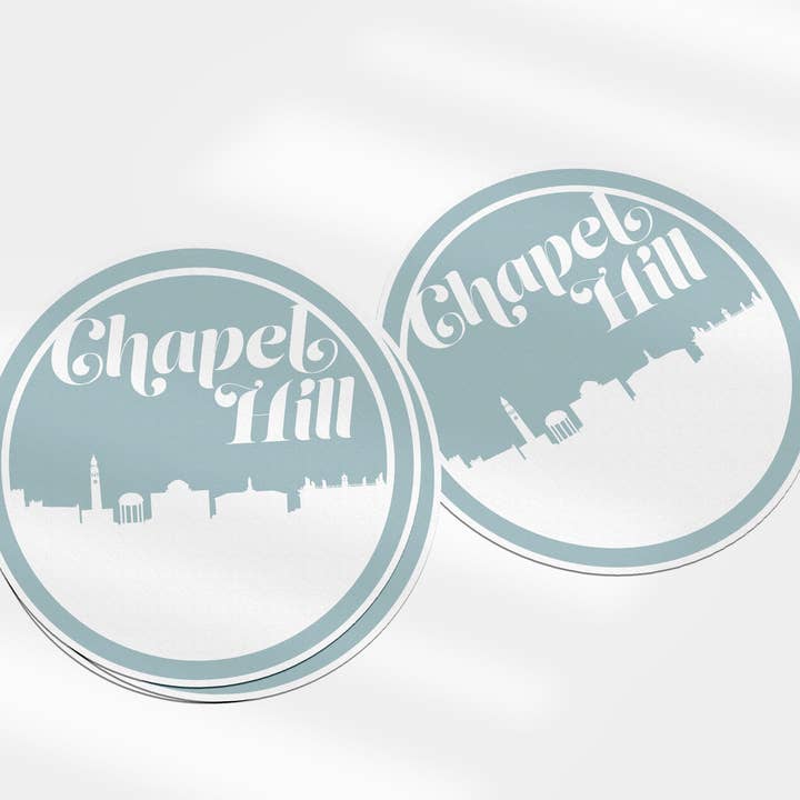 Autocollant rétro Chapel Hill NC | Plusieurs couleurs pour la vente par Paperfinch Design