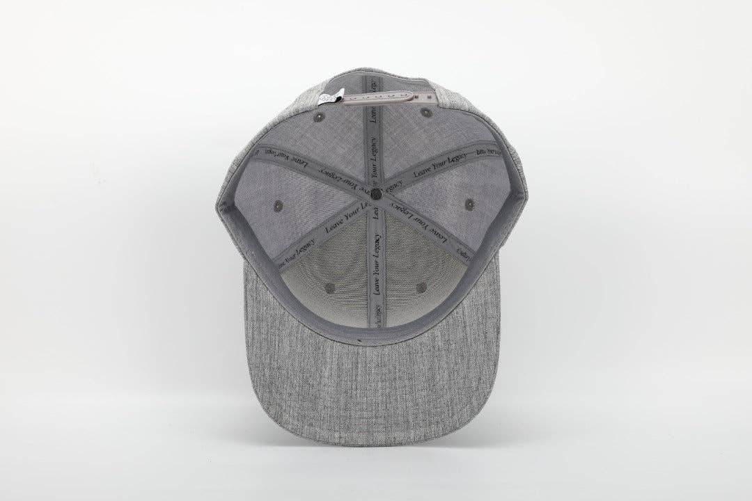 Dadbod Apparel – wholesale Flat-brimmed cap – Men's – DadVibes Classic - Snapback (Heather Grey)6