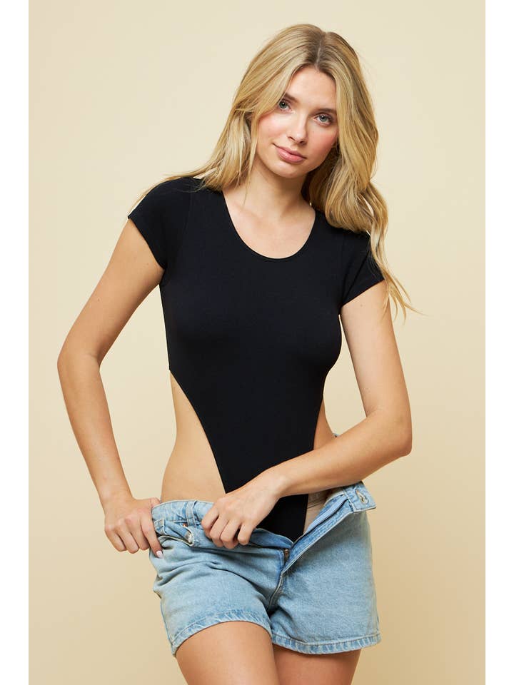ANWND - Wholesale Bodysuit - Women's - AT7654 - SHORTSLEEVE HIGH LEG BODYSUIT