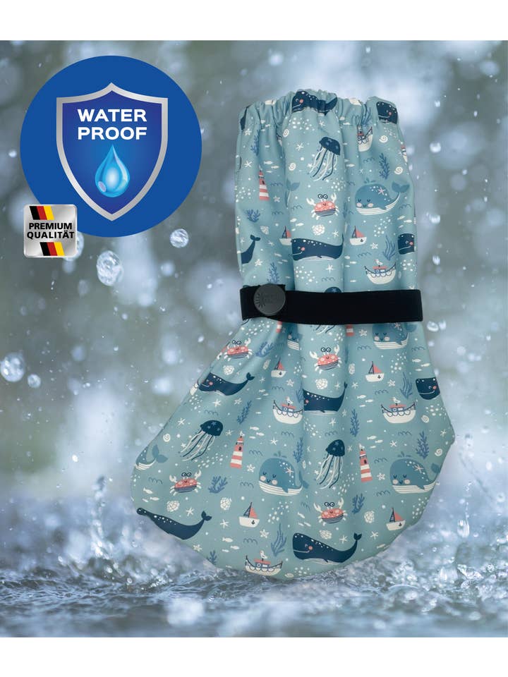 HECKBO – Großhandel Gummistiefel – Kinder – Baby Füßlinge Regenfüßlinge Fisch - mit Vlies Futter