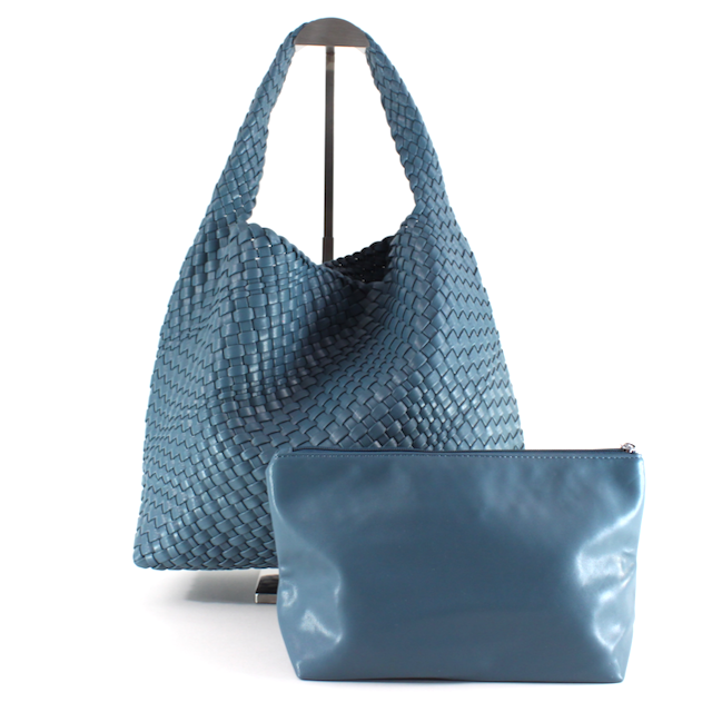 Pretty Persuasions - Wholesale Shoulder Bag - Women's - P23067 Woven Hobo Bag w/Cosmetic Pouch9